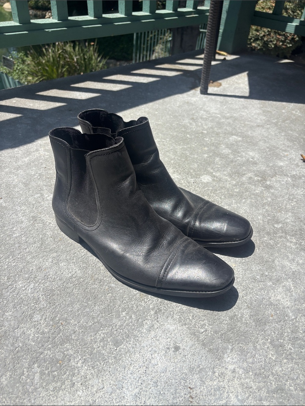 Men's Steve Madden Black Leather Chelsea Boots